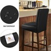 PiccoCasa Waterproof Bar Stool Covers, Faux Leather Pub Counter Height