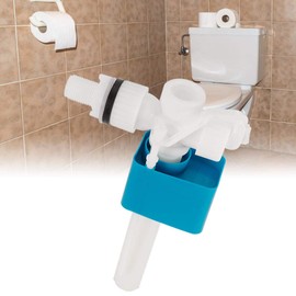 Side Entry Toilet Cistern Fill Valve, 1/2 Inch Side Inlet Cistern Fill Float Valve, Brass Shank Toilet Cistern Valve Replacement (Plastic)