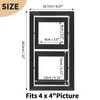 MIBYIBER 2 Pack Double 4x4 Rotating Floating Picture Frames, Black