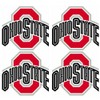 Ohio State Buckeyes 4-Pack Team Logo Temporary Tattoos