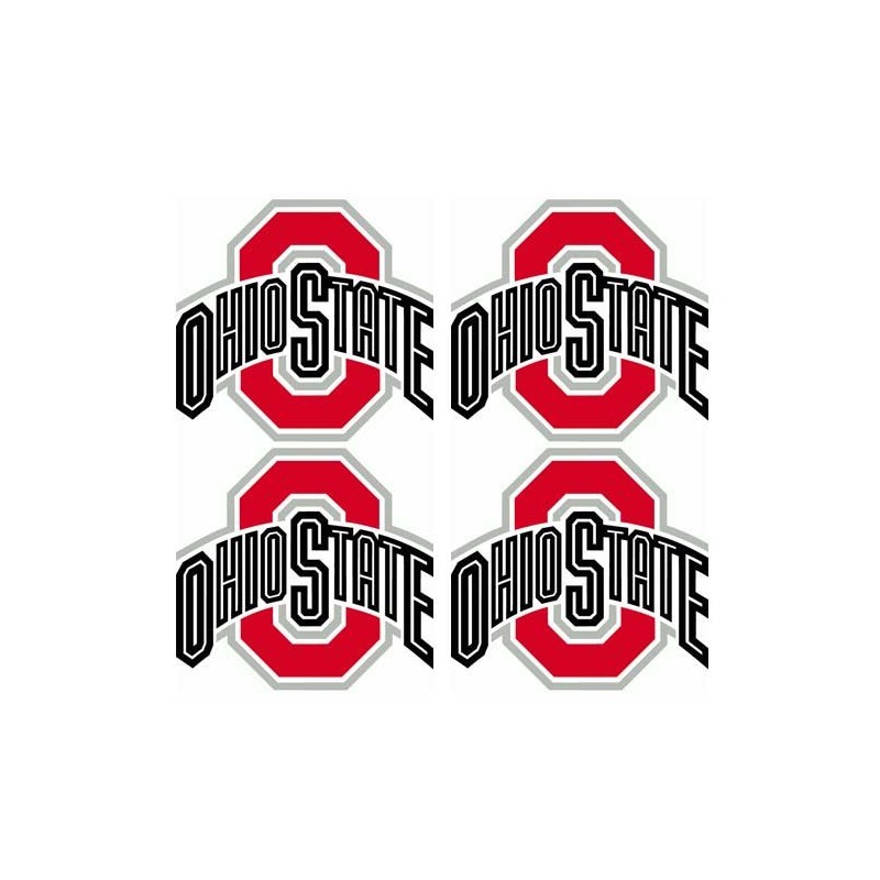 Ohio State Buckeyes 4-Pack Team Logo Temporary Tattoos