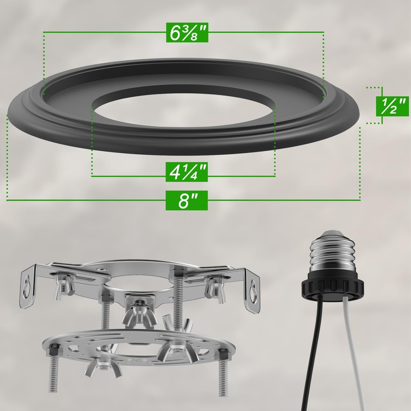 AKEETO 5 & 6 Inch Recessed Can Light Conversion Kit,