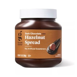 Dark Chocolate Flavored Hazelnut Spread with No Artificial Sweeteners 13oz/368g – (Pack of 1)