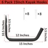 Vahodegn Garage Storage Heavy Duty Hooks, 15Inch Jumbo Arm Kayak