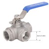 3 Way Ball Valve L Type 304 Stainless Steel Ball