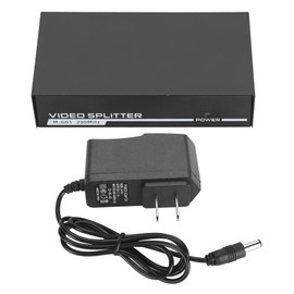 VGA Splitter 2 Port 1920X1440 200MHz 1 in 2 Out VGA Video Splitter for Screen Duplication  100‑240V