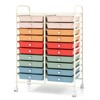 Giantex 20 Drawers Rolling Cart, Mobile Storage Drawer Cart, Classroom
