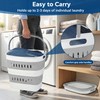 46L/12 Gal Collapsible Laundry Baskets, Foldable Hamper with Handles, Plastic
