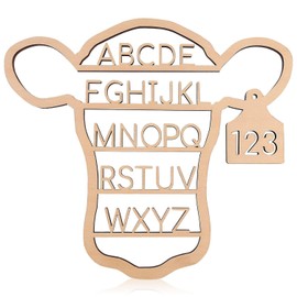 Western Nursery Wall Decor Neutral Cow Alphabet Wall Art,3D Cut ABC Letters Signs,Boho Wall Decor for Nursery, Bedroom, Playroom,and Kids Room