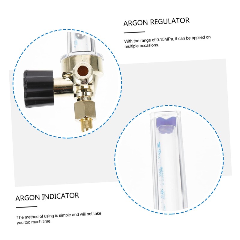 Outanaya Regulator Argon Flow Indicator Gas Flow for Welding Applications