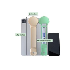 podafu 2pcs Cat Strip Feeder Spoon, Happy Spoon for Cats, Cat Lickable Squeezable Creamy Treat, Cat Wet Treats Dispense Spoon, Cat Treat Spoon Squeeze, (Beige&Green/Beige&Orange)