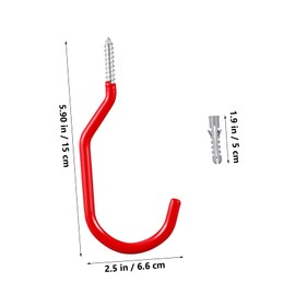 SHINEOFI 10 Pcs Heavy Duty Bike Hooks for Ceiling Storage Screw in Style Bicycle Hooks with Expansion Tubes for Garages and Bike Sheds Resistant Design