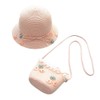 WeeH Girls Summer Hat Bag Set Wide Brim Hat Sun