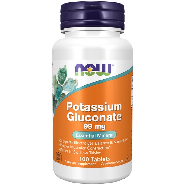 NOW>NOW NOW Potassium Gluconate 99mg Tablets 100