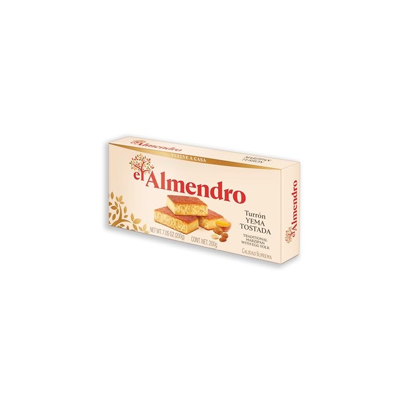 El Almendro Turron Traditional Marzipan with Egg Yolk - Yema