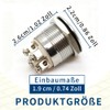 FILN Moment Push Button 19 mm IP67 Stainless Steel Waterproof