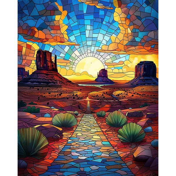 Arizona Desert Scenic Highway Paint by Numbers Kit for Adults