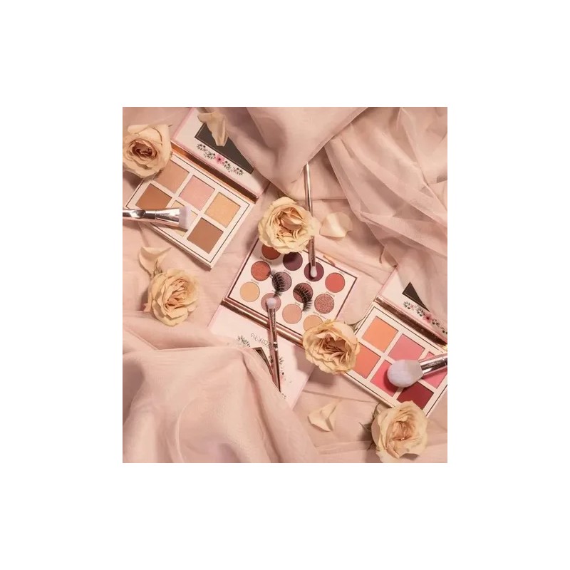 Set De 3 Paletas Floral Bloom, Sombras, Rubor E Iluminador