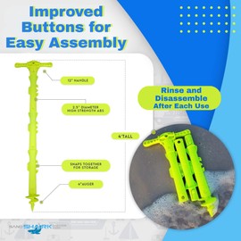 SandShark New Sport Boat Anchor and Jet Ski Anchor. 4ft Shallow Water Anchor Pole for Boat and PWC. Sand Anchor Kit for Boat and Kayak Anchor System. Easy Storage, High-Strength ABS Plastic.