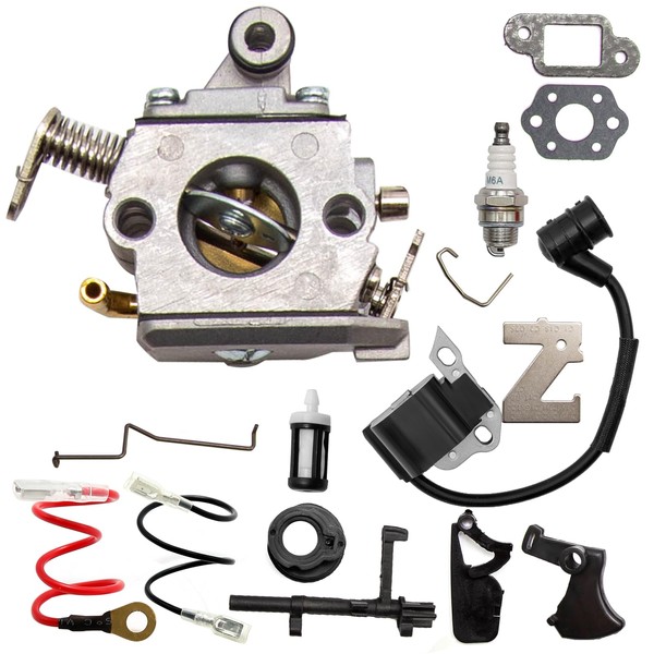 CADUFUELLY C1Q-S57B Carburetor Kit Carb Ignition Coil Spark Plug Kit