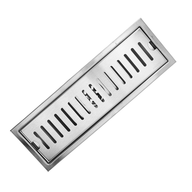 12 Inch Rectangular Linear Shower Drain 304 Stainless Steel Rustproof