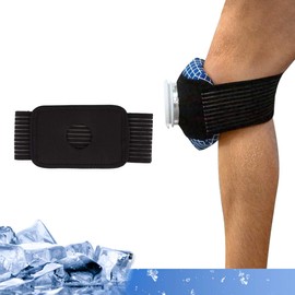 Hivexagon HG217 Knee Cooling Pads Adjustable and Elastic Strap Holding Strap Ice Pack for Knees (Ice Pack Not Included)
