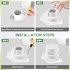 Janhemei RV Plumbing Vent Covers for Roof, 2 Pack White