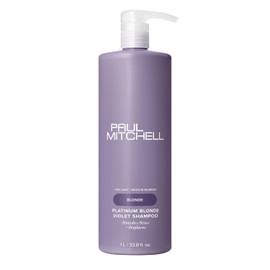 Paul Mitchell Platinum Blonde Champú Violeta, Elimina Tonos Cobrizos + Ilumina, Ideal Para Cabello Rubio Claro a Medio, Plateado, Gris o Blanco,