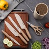 GOODA Kitchen Knife Set With Block,6-Piece Professional Chef Cooking Knives