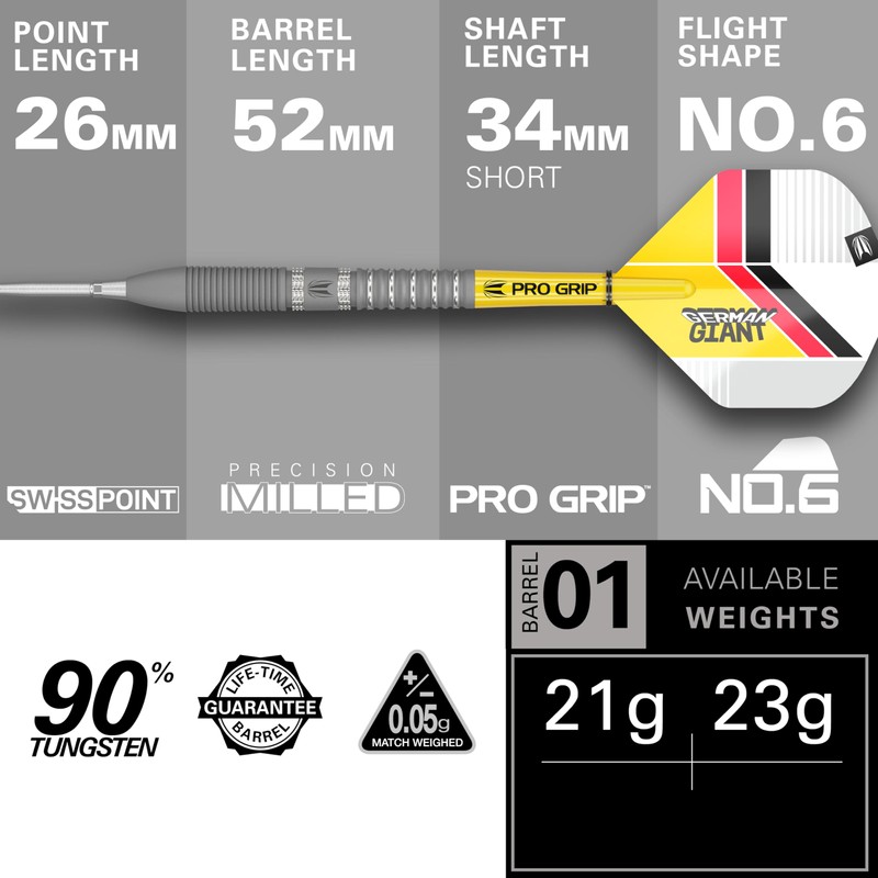 Target Darts Gabriel Clemens Gen 2 21G 90% Tungsten Swiss