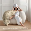 blunique Luxury Faux Rabbit Fur Throw Blanket 50x60, Ultra Soft