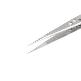 4 Pieces Eyelash Extension Tweezers, Precision Straight Tip Tweezers with Holes for Jewelry Making, Electronics Repair and Hair Removal