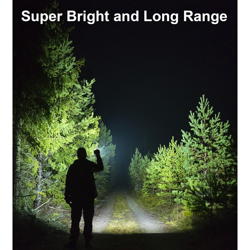 wahliwahli LED Rechargeable Flashlights High Lumens, 1500+ Lumens Super Bright