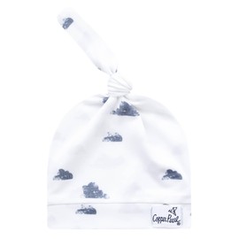 Copper Pearl Baby Beanie Hat Top Knot Stretchy Soft Dream