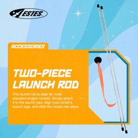 Estes 302244 3/16" Two-Piece Maxi Rod,Brown/A