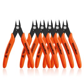 ValueMax Flush Cutters 12 Pack, 5" Micro Precision Side Cutter Pliers Spring-loaded, Small Diagonal Cutters for Jewelry Making, Electronics, Zip Ties, Model Craft