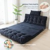 MAXYOYO Folding Sofa Bed, Tufted Bean Bag Bed with Pillows