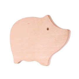 EVERYJOY Serving Board Made of Beech Wood Chopping Board Breakfast Board for Cutting and Serving (Pig, 31 x 19 x 1.5 cm)