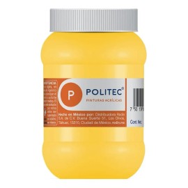 Pintura Acrilica Linea 300 500ml Politec Color AMAR. CLARO #327