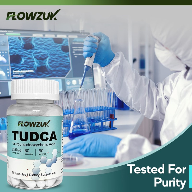 Tudca Tauroursodeoxycholic Acid Liver Support Bile Salt Supplement 60 Capsules