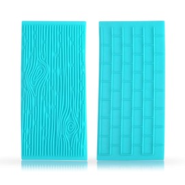 Quilted Fondant impression Mat Texture Mold Set with Brick Wall and Tree Bark Fondant Molds