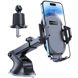 Miracase Soporte Celular Automvil [Multifuncin 4 en 1 Potente Ventosa] Porta Celular Auto para ParabrisasSalpicaderoVentilacinEscritorio, Universal...