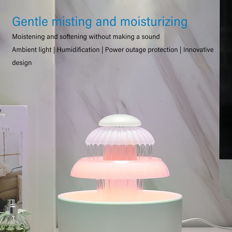 Rain Cloud Humidifier Diffuser 600ml Aroma Diffuser Night Light Quiet
