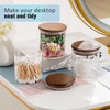 Tessco 2 Set Condiment Canisters Glass Seasoning Jars with Lids