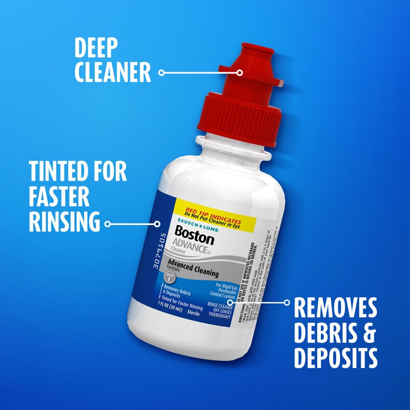 Boston Advance Contact Lens Solution, Advanced Cleaning Formula for Rigid
