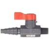 Asahi America-1078002 Labcock PVC Ball Valve, Inline, Unibody, Lever, 1/4"