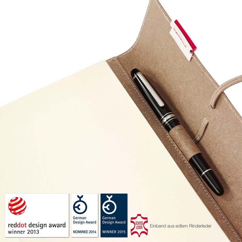 Transotype senseBook Large Leather Flap Squared Notebook