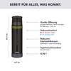 THERMOS Mountain Beverage Bottle 0.9 L, Black, Stainless Steel Thermos