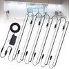 6 Pcs 12 Inch Under Cabinet Lighting Plug-in, Black Shell,