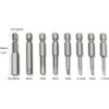 Bestgle 8 Pcs Magnetic Screwdriver Drill Bit Set H1.5-H8 Inner